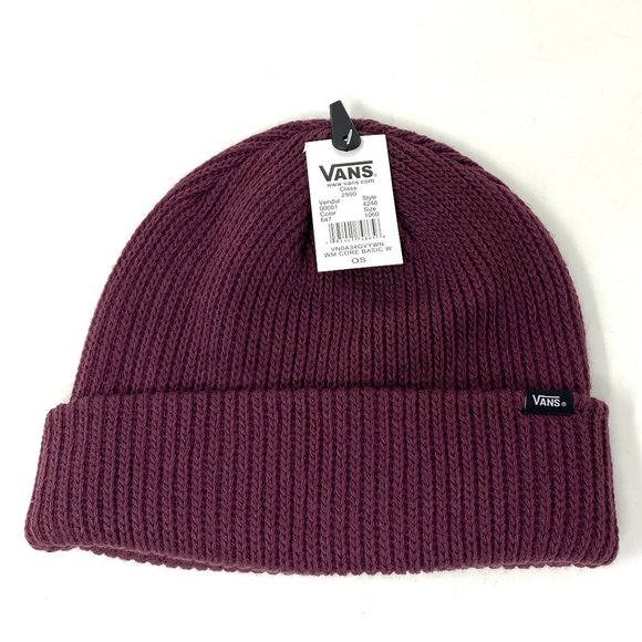 Vans Accessories - Vans WM Core Basic Dark Beanie Skateboarding Hat Pink Women VN0A34GVYWN